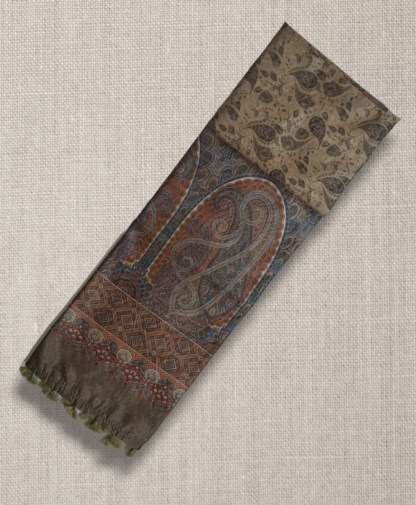 Kalamkari Soft Linen Brownish Grey