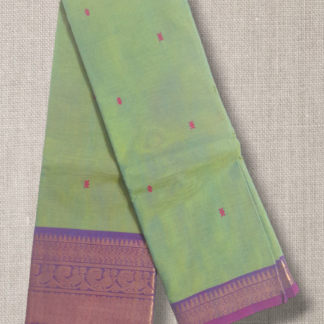 Kanchi Cotton Saree with Hand Butta - Design 1