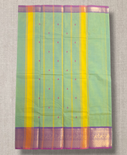 Kanchi Cotton Saree with Hand Butta - Design 1